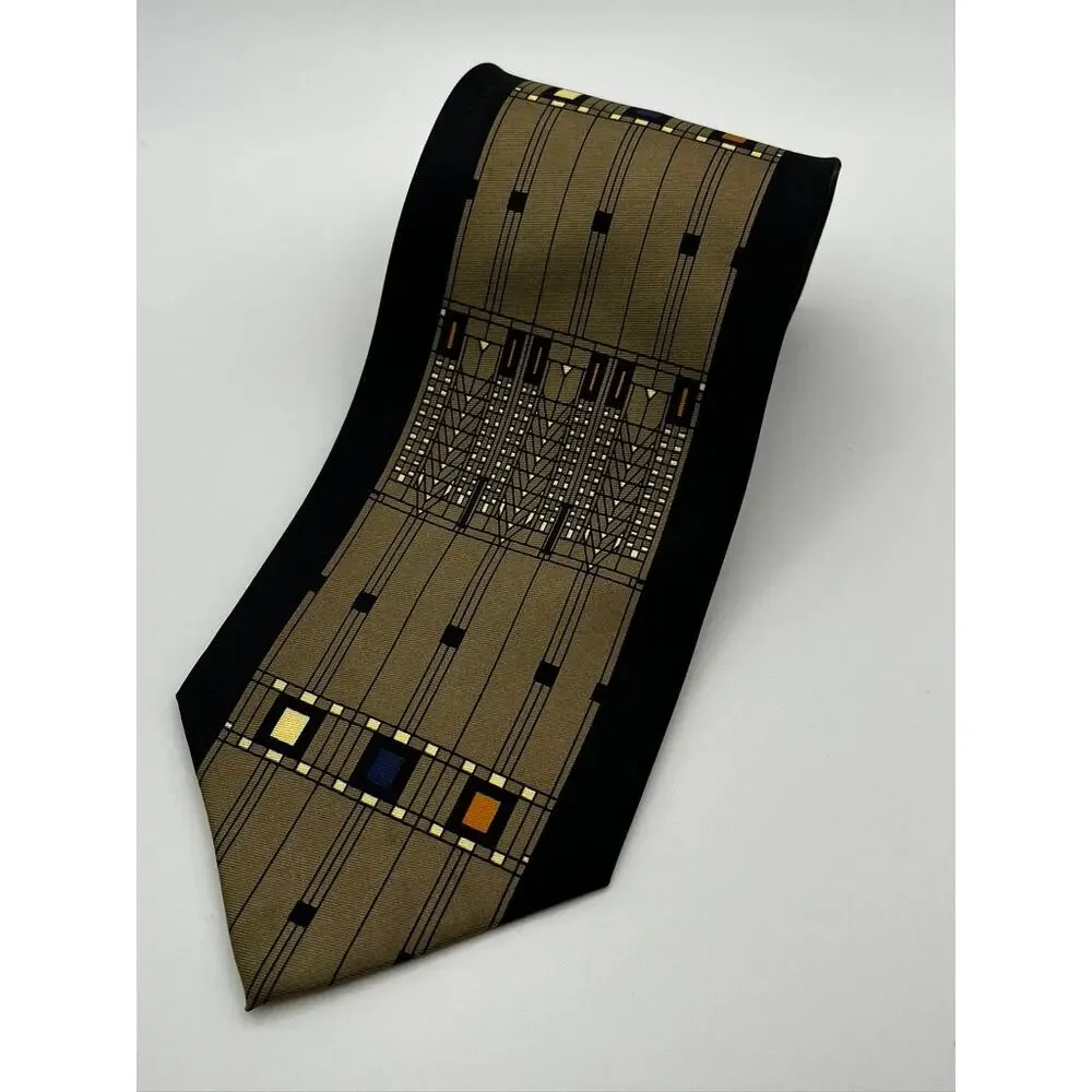 Frank Lloyd Wright Tree of Life Mens Silk Tie Wearable Art - Picture 2 of 7